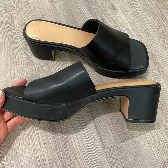 platform slide sandals black - Picture 3 of 3